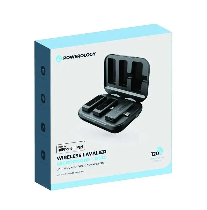 2_ست میکروفن بی سیم پاورولوجی مدل Lavalier -Duo -PWmic2