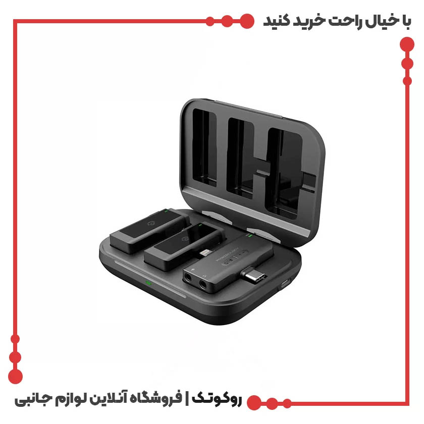 میکروفن بی سیم تایپ سی و لایتنینگ پاورولوژی Lavalier -Duo -PWmic2 میکروفن بی سیم تایپ سی و لایتنینگ پاورولوژی Lavalier -Duo -PWmic2