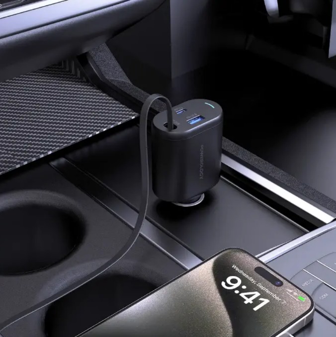 2_شارژر فندکی 65 وات تایپ سی پاورولوژی مدل PCCSR018