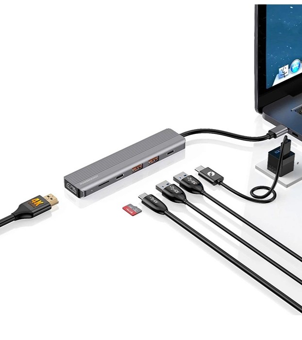 2_هاب دیتا 6 پورت پاورولوژی مدل Slim P61HBCGY