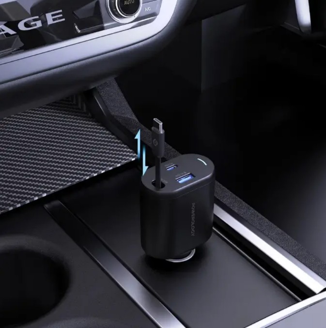 3_شارژر فندکی 65 وات تایپ سی پاورولوژی مدل PCCSR018