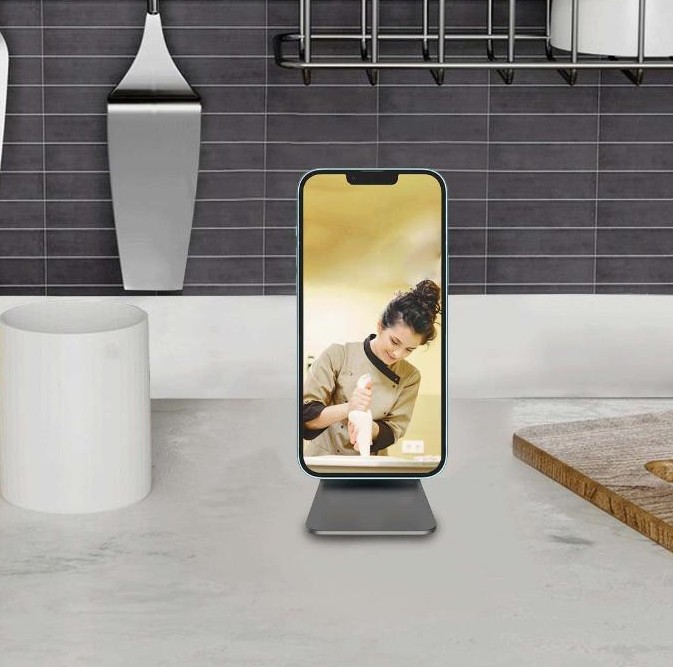 3_هولدر رومیزی گوشی موبایل پاورولوژی مدل Aluminium Magsafe