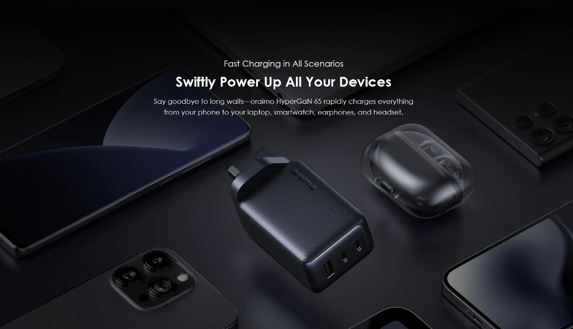 5_شارژر دیواری 65وات اورایمو HyperGan 65 OCW-7652U با کابل تایپ سی