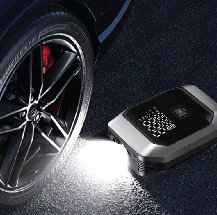 2_جامپ استارتر و پمپ باد قابل حمل پاورولوژی مدل Inflate Boost PWKF03M